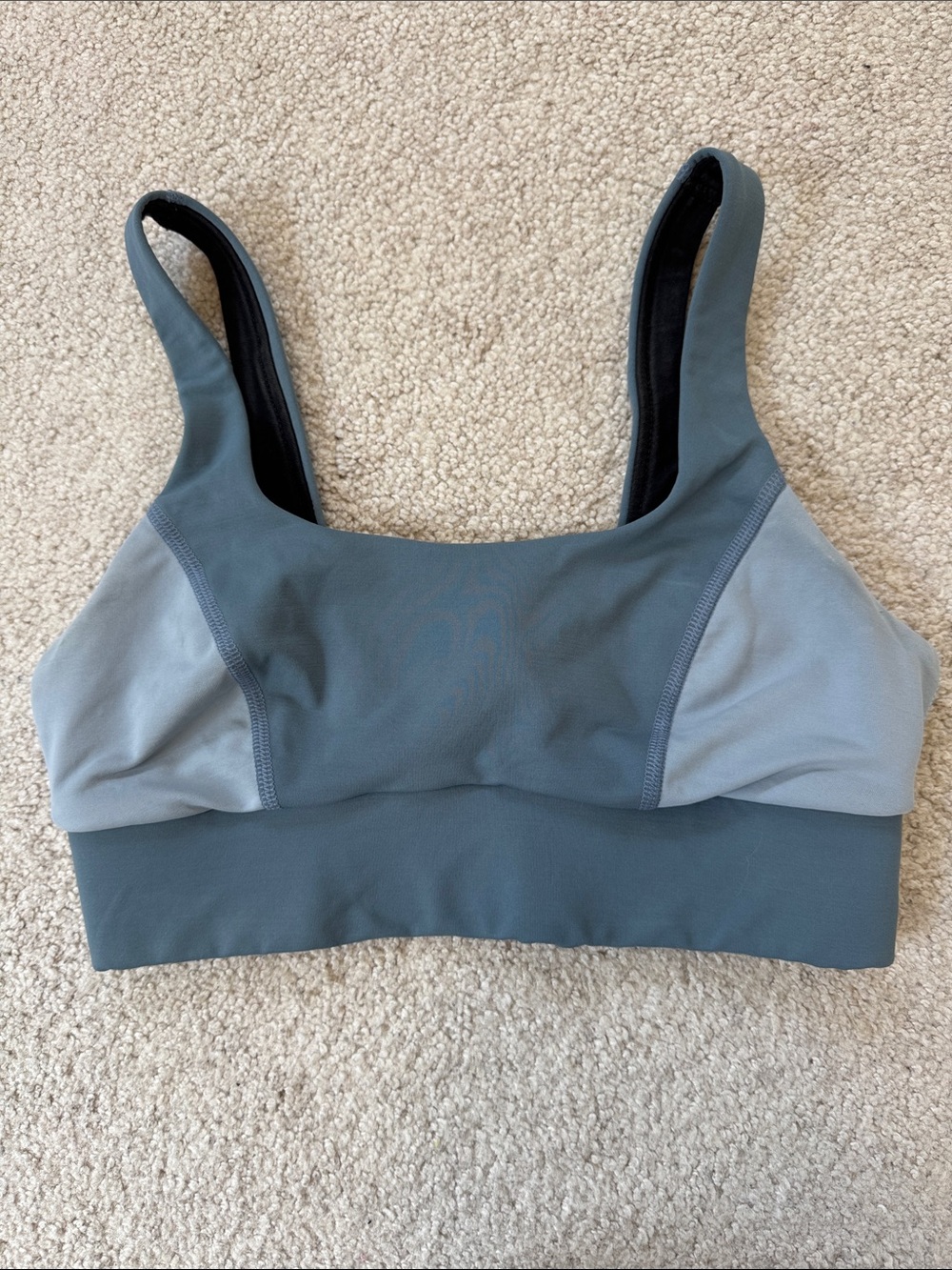 MICHI Colorblock Square Neck Sports Bra Blue SzS